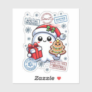 Sticker de Noël Festif Ghost