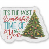 Sticker de Noël festif Joy! (Devant)