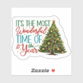 Sticker de Noël festif Joy! (Feuille)