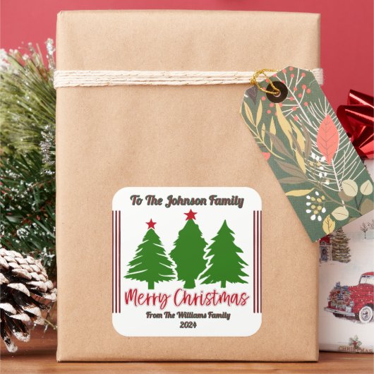 Sticker de Noël Festif joyeux (vacances)