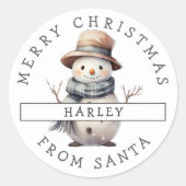 Sticker de Noël Festif Personnalisé (Devant)