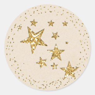Sticker de Noël Gold Star