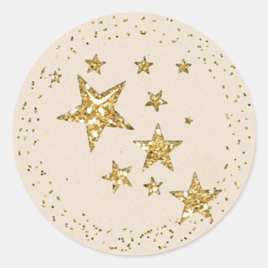 Sticker de Noël Gold Star (Devant)