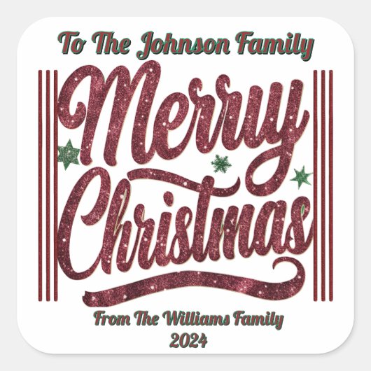 Sticker de Noël joyeux (Devant)