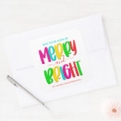 Sticker de Noël Joyeux et Bright Party (Enveloppe)