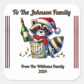 Sticker de Noël joyeux pour enveloppement de cadea (Devant)