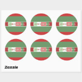 Sticker De Noël Montré Rouge Mais Vous Choisissez  (Feuille)