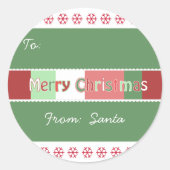 Sticker De Noël Montré Rouge Mais Vous Choisissez  (Devant)