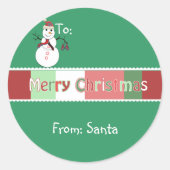 Sticker De Noël Montré Vert Mais Vous Choisissez L (Devant)