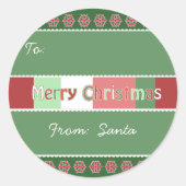 Sticker De Noël Montré Vert Mais Vous Choisissez L (Devant)