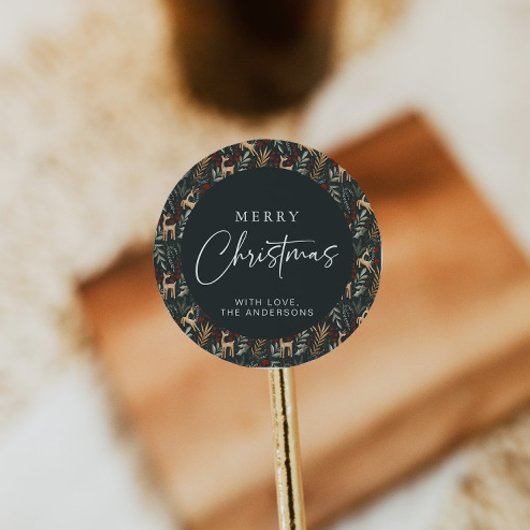 Sticker de Noël nordique Étiquette de vacances Sca