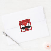 Sticker de Noël Panda Friends Couple (Enveloppe)
