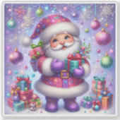 Sticker de Noël Père Noël joyeux (Devant)