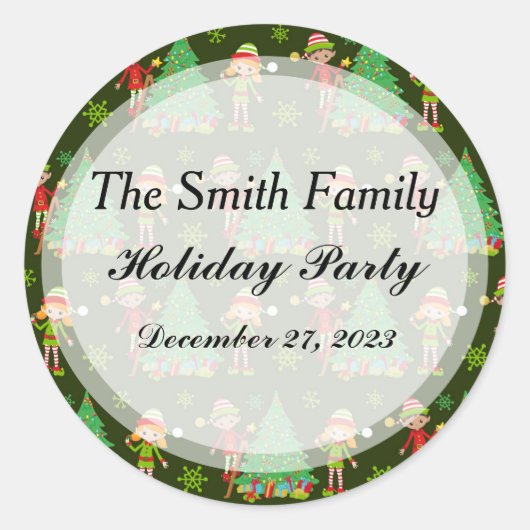 Sticker de Noël personnalisé (Devant)