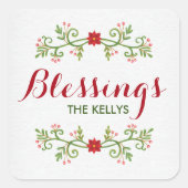 Sticker de Noël personnalisé (Devant)