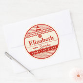 Sticker de Noël personnalisé North Pole Production (Enveloppe)