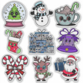 Sticker de Noël pour enfants - Festive, Fête (Devant)