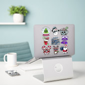 Sticker de Noël pour enfants - Festive, Fête (Ordinateur portable sur le bureau)
