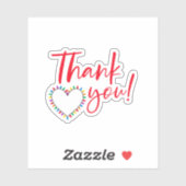 Sticker de Noël pour petites entreprises Merci (Feuille)