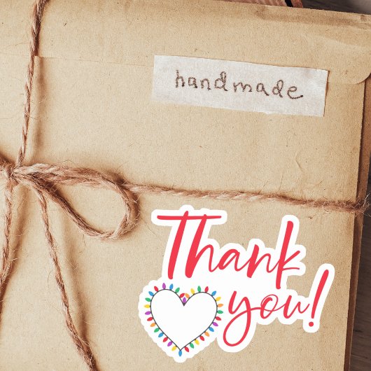 Sticker de Noël pour petites entreprises Merci