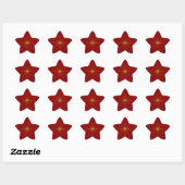 Sticker de Noël Red Star Burst (Feuille)
