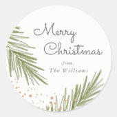 Sticker de Noël Simple Pines (Devant)