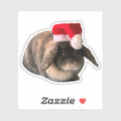 Sticker de Noël sur mesure Holland Lop Bunny Daisy (Feuille)