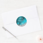 Sticker de Noël Turquoise Crystal Snowflake (Enveloppe)