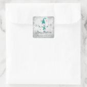 Sticker de Noël turquoise Snowman (Sac)