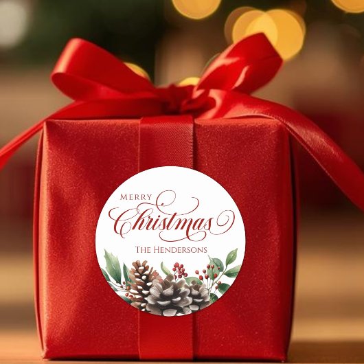 Sticker de Noël Typographie personnalisée