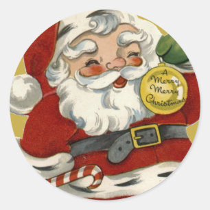 Sticker de Noël Vintage du Père Noël KRW