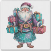 Sticker de Noël violet pour les fêtes (Devant)