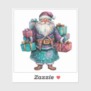 Sticker de Noël violet pour les fêtes