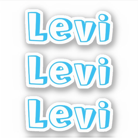 Sticker de nom bleu pour les enfants mignons (Devant)