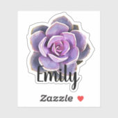 Sticker de nom de cactus Succulent (Feuille)