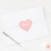 Sticker de nom de forme de coeur rose (Enveloppe)