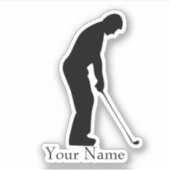 Sticker de nom de golfer (Devant)