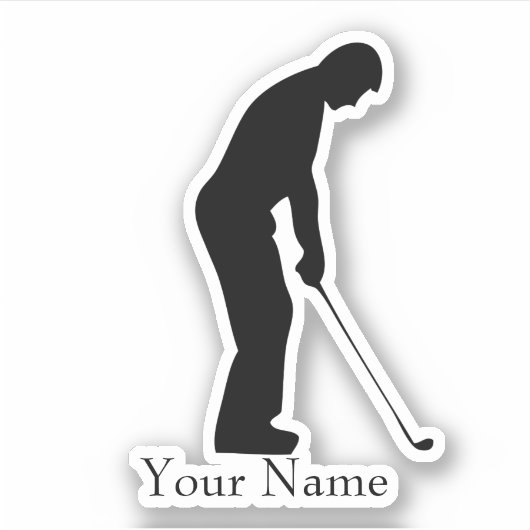 Sticker de nom de golfer (Devant)