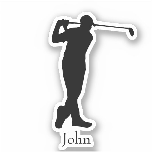 Sticker de nom de golfer (Devant)