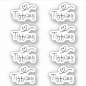 Sticker de nom de script avec Sticker de Vinyl du  (Devant)