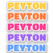 Sticker de nom esthétique, Stickers Preppy (Devant)