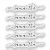 Sticker de nom personnalisé de script moderne (Devant)