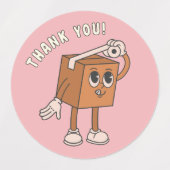 Sticker de package Merci rose (Design 2)