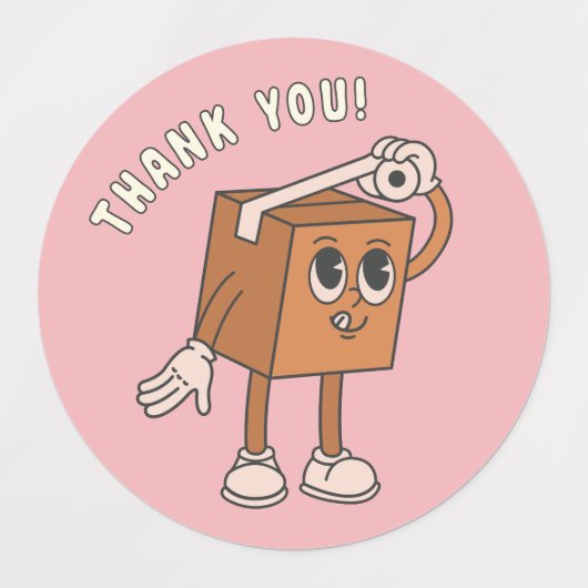 Sticker de package Merci rose (Design 2)