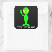 Sticker de paix Alien en vert/noir (Sac)
