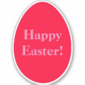 Sticker de Pâques à oeufs rouges et roses minimaux (Devant)