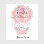 Sticker de Pâques Cadeau Étiquette Bunnies de Pâqu (Feuille)