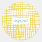 Sticker de Pâques en vichy Jaune (Devant)