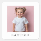 Sticker de Pâques heureux personnalisé avec photo (Devant)