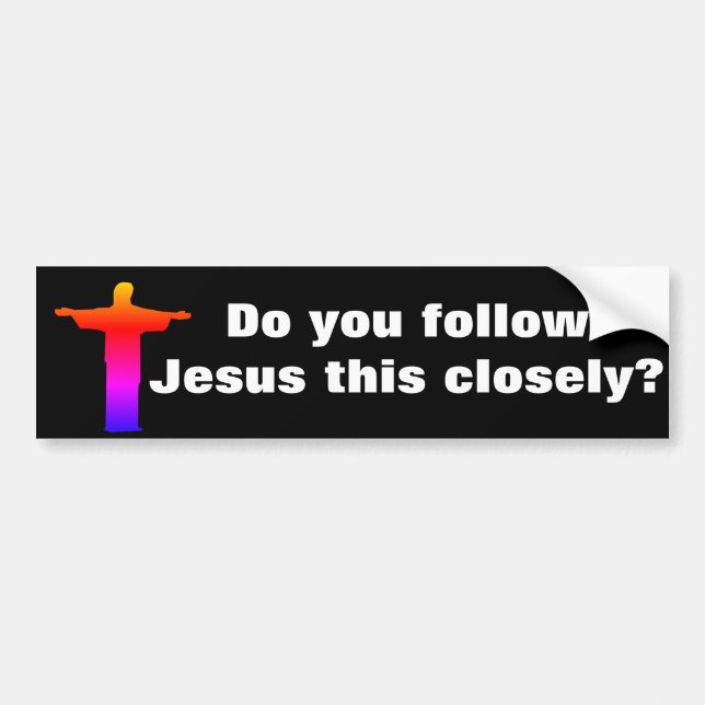 Sticker de pare-chocs amusant Jésus (Devant)